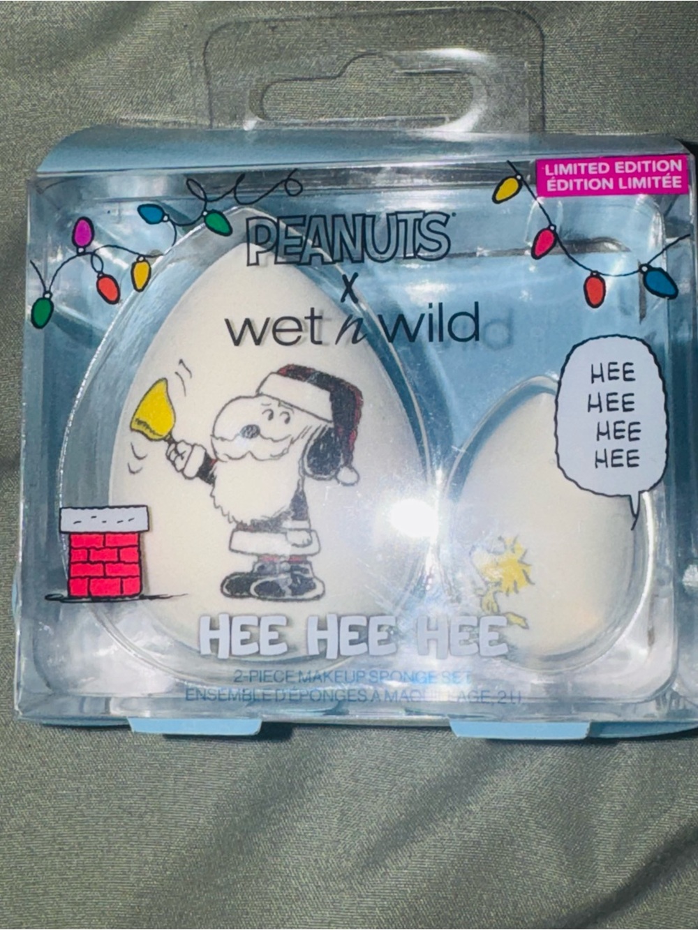 Peanuts x wet n wild Holiday Makeup Sponge Set - White beauty blenders rareNew!